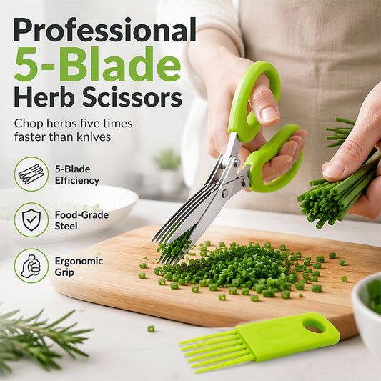 🥳HOT SALE🥳💞10K+ SOLD! Kitchen Scissors – From £6.99! 5-blade cutter, stainless steel & ergonomic grip. Chop herbs in seconds – grab yours! ✅