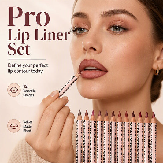 🥳Last Day Buy 2 Get 1 Free !!💄 Define & Hold All Day – 12-Color Matte Lip Liner Set, Smudge-Proof & Long-Lasting. 50% Off. UK Stock