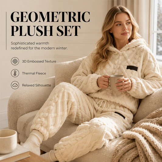 ☀️Hot Sale-50% OFF🔥🍂Embossed Geometric Plush Set – Timeless Comfort & Effortless Style For Every Occasion