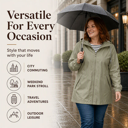 ⏳LAST DAY SALE £19.98!! TODAY! 💥🌧️💥 Women's Outdoor Waterproof Hooded Jacket 🧥