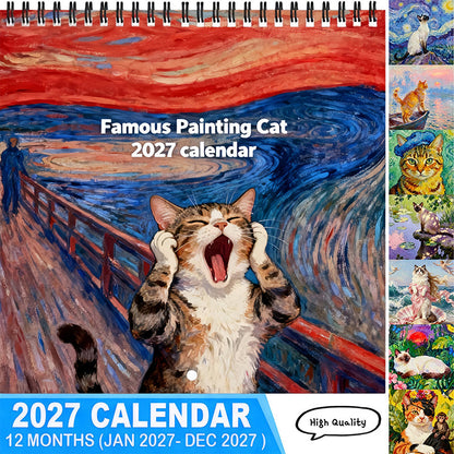 🏆 Last Day Special Price £7.99! 🗓️Buy 2 Get 1 Free🐱 2027 Cat Meme Calendar – Funny daily humor & wall-ready