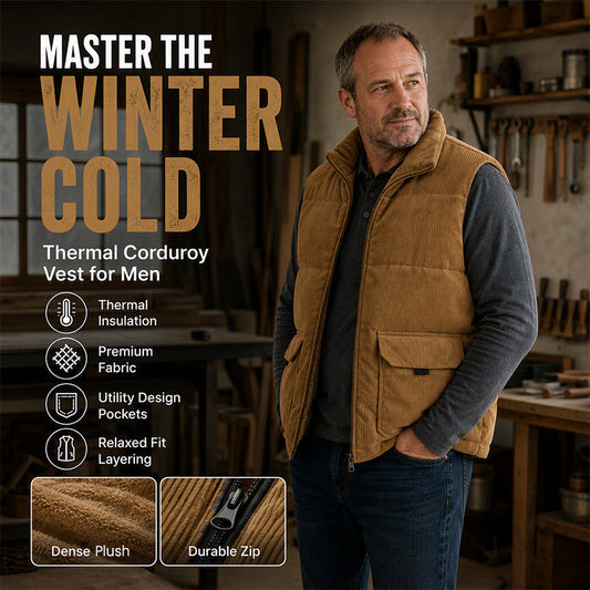 🔥Hot Sale 50% OFF🧥✨Men's Thickened Corduroy Padded Vest
