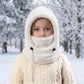 🖤Black Friday Special Price:£9.99!!!💥Sale: 50% OFF💥♟️Kids Fleece Balaclava Hat, Windproof Thermal One Piece Hood Scarf, Adjustable Drawstring Full Face Neck Warmer for Boys Girls, Winter Outdoor Ski Cycling Hat