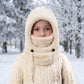 🖤Black Friday Special Price:£9.99!!!💥Sale: 50% OFF💥♟️Kids Fleece Balaclava Hat, Windproof Thermal One Piece Hood Scarf, Adjustable Drawstring Full Face Neck Warmer for Boys Girls, Winter Outdoor Ski Cycling Hat