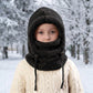🖤Black Friday Special Price:£9.99!!!💥Sale: 50% OFF💥♟️Kids Fleece Balaclava Hat, Windproof Thermal One Piece Hood Scarf, Adjustable Drawstring Full Face Neck Warmer for Boys Girls, Winter Outdoor Ski Cycling Hat