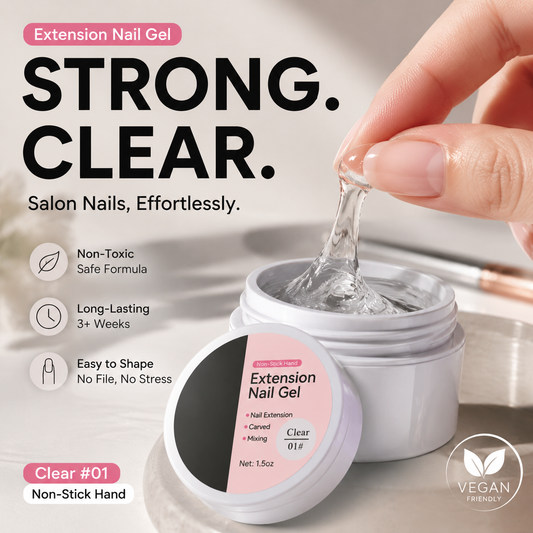 💅✨Time-Limited Special Price: ￡10.99!! ⏳Solid Nail Extension Builder Gel — Non-Flowing, Easy to Use 🥳Free handheld mini UV nail lamp💡