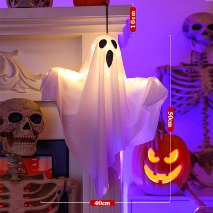 🏆 Last Day Special Price £9.99! 👻Glowing Ghost Chandelier for Halloween Party Decor