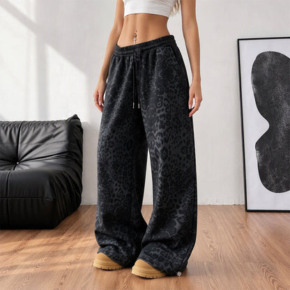 ⏳LAST DAY SALE SAVE 50% 🐆Women's Casual Leopard Print Wide Leg Sweatpants👖