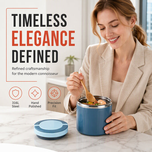 ⏳LAST DAY SALE ONLY￡9.99!🔥Insulated Stainless Steel Lunch Box with Lid 🍲– Stackable Food Container