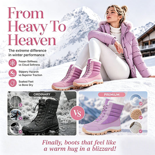 ❄️LAST DAY SALE 50% OFF💙🥾Women's Waterproof Plush-Lined Snow Boots | Dry & Toasty – Cozy Mid-Calf Warmth for Winter Days ✨