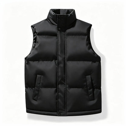 🎉This Week's Special Sales - Just £15.99!✨Men's Stand Collar Padded Gilet, Windproof Thermal Sleeveless Winter Vest, Warm Outerwear