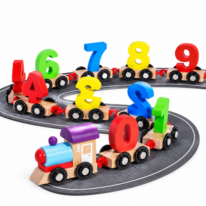 💥Gift Idea - 50% OFF🚂 Magnetic Wooden Number Train Toy – connectable cars, early counting & imaginative floor play. Safe, smooth polished wood for ages 3+! 🔢✨